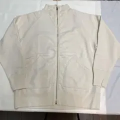 オルゲイユ　９０８２　ジップスウェット　ガゼット　吊り編み　アイボリー　４０