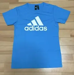 adidas ブルー Tシャツ Mサイズ レディース 美品