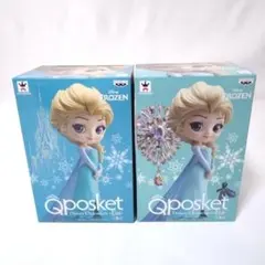 未開封 Qposket Disney エルサ ノーマル&レアカラーセットのサムネイル