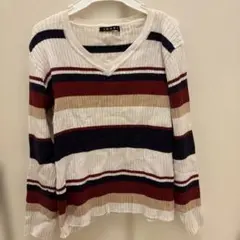 INGNI ストライプ Vネック ニット Mサイズ