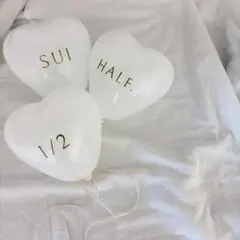 ハーフバースデーバルーンセット　ハート　風船　かわいい　おうちフォト　100日