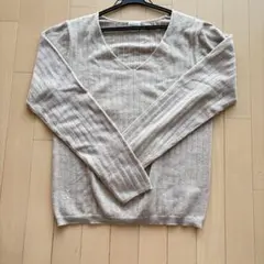 zootie ベージュ　カットソー 薄手　ニット　秋　冬