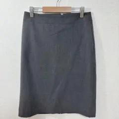 ユニクロ　グレー タイトスカート ひざ丈　オフィス　綺麗目