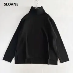 SLOANE スローン 12G メリノウール タートルネックニット 黒 サイズ2