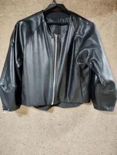 お値下げ Agy 黒 合成皮革 ジャケット