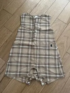 バースデイ tete a tete  チェックロンパース  サロペット