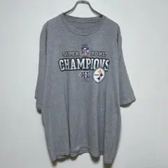 USA古着NFLスティーラーズ スーパーボウル 優勝記念 Tシャツ グレー XLのサムネイル
