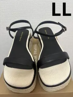 オリエンタルトラフィック　ストラップサンダル　ウェッジソール　LL ブラック