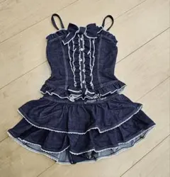 咲*音様 メゾピアノJr．ピンク ハート柄 水着セット サイズ150