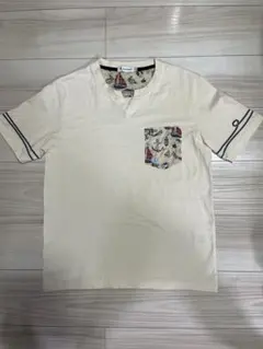 Hush Puppies 半袖Tシャツ マリン柄 ポケット付き Sのサムネイル