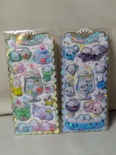✨️キラキラウォーターinシール✨️✴シマエナガ✴【2種セット】【クラックス】