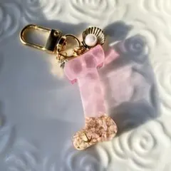 イニシャルキーホルダー　ハンドメイド　レジン　海 I