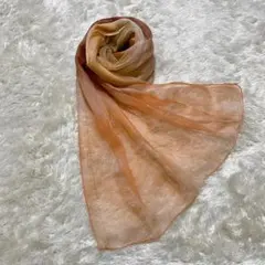 ショール ストール オレンジ グラデーション 透け感 結婚式 パーティー