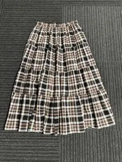 ヌガティーヌ nougatine コットン チェック スカート