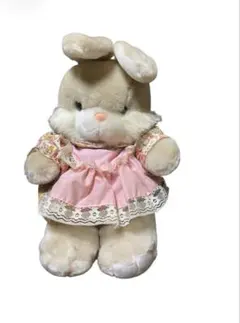 うさぎのぬいぐるみ 花柄ドレス 約33cm