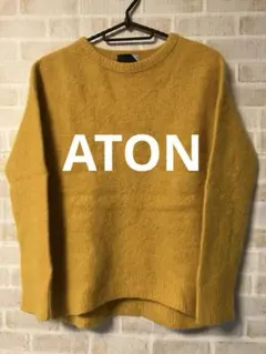《美品》ATON カシミヤ100％ クルーネックニットセーターのサムネイル