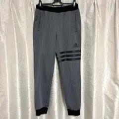 【adidas】ストライプ　ジャージ　パンツ　グレー