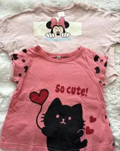ミニーマウス プリント ピンク トップス 90センチ