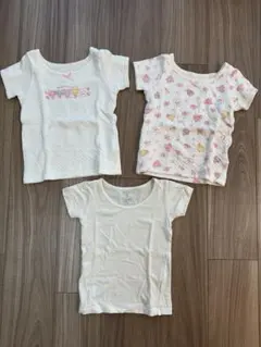 100㎝キッズ半袖肌着 【サンリオ・Hotcott】3枚セット
