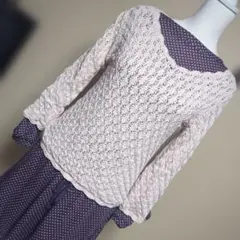 ローラアシュレイ　クロシェ　かぎ編み　透かし編み　レース編み　ニット　スカラップのサムネイル