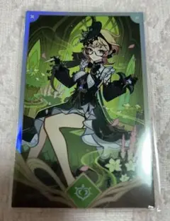 原神　韓国　カフェ　七聖召喚　カード　エミリエ