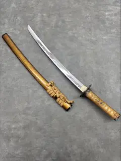 B【模造刀/居合刀】長刀 金属製 武具 コレクション コスプレ 金鞘 