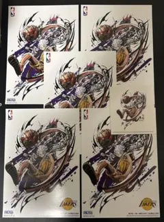新品未使用 ワンピース NBA ポスター ステッカー エース 6点セット