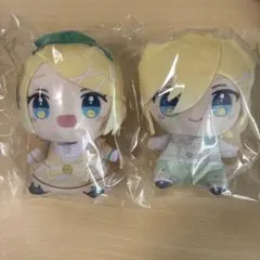 フリューくじ D賞 ぬいぐるみマスコット 鏡音リン レン セット