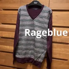 美品Rageblue Vネックニット 紫 タケオキクチ HARE