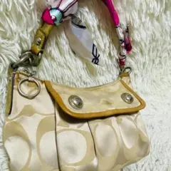 COACH Y2K ショルダーバッグ ワンショルダー スカーフ付き シグネチャー