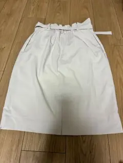 【美品】グリーンレーベルリラクシング ハイウエスト ベルト付 スカート 34