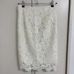 NATURAL BEAUTY BASIC レースタイトスカート ホワイト Mのサムネイル