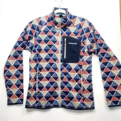 モンベル クリマプラス 幾何学柄 フリースジャケット