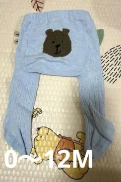 くまさんケーブルニットタイツ ベビータイツ GAP Baby ライトブルー