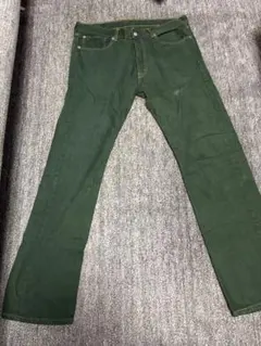 グリーンデニムジーンズ　リーバイス
