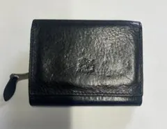 IL BISONTE イルビゾンテ 三つ折り財布 ブラック レザー