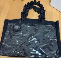 ヴァグリエ クリア ハンドバッグ ゴールドチェーン装飾 - メルカリ