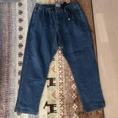 ワイドデニムパンツ ネイビー