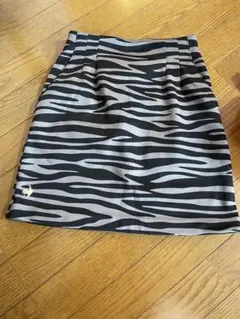 LE COQ SPORTIF ゼブラ柄 裏起毛スカート サイズ7