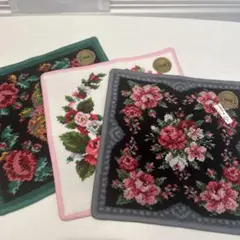 FEILER 花柄タオルハンカチ 3枚セット