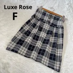 Luxe Rose リュクスローズ タイトスカート 膝丈 黒×白 きれいめ/Fのサムネイル