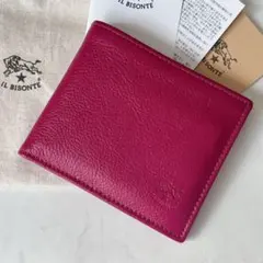 極美品♡レアカラー✴︎イルビゾンテ　二つ折り財布　ピンク系