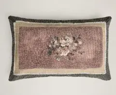 ZARAHOME ザラホーム】フラワーアップリケ&ステッチ クッションカバー
