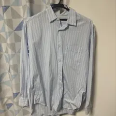 BEAUTY&YOUTH 水色ストライプ長袖シャツ S