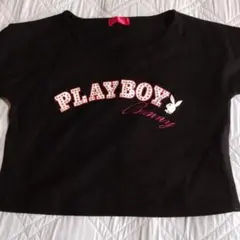 PLAYBOY ラインストーン Tシャツ ブラックのサムネイル