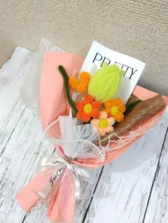 モールフラワー　枯れない花束　可愛い♡付きチューリップ　プチギフト卒業入学祝い