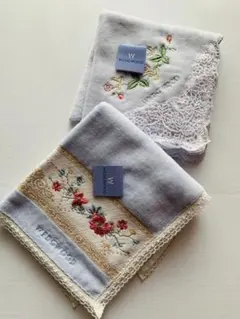 WEDGWOODウェッジウッドタオルハンカチ二枚