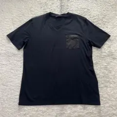 良品 プラダ Tシャツ Vネック Re-Nylon ポケット ラバーロゴ　Mのサムネイル