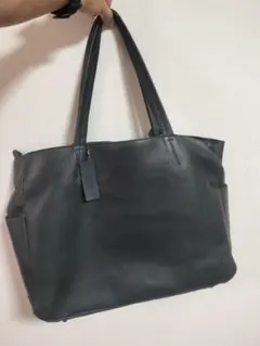 【たか】gad work ビジネストートバッグ 美品 Gad Work 東急ハンズ 本革 トートバッグ 大容量 多機能 黒