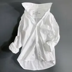 希少Sサイズ フランク＆アイリーン BARRY スキッパーシャツ ホワイト